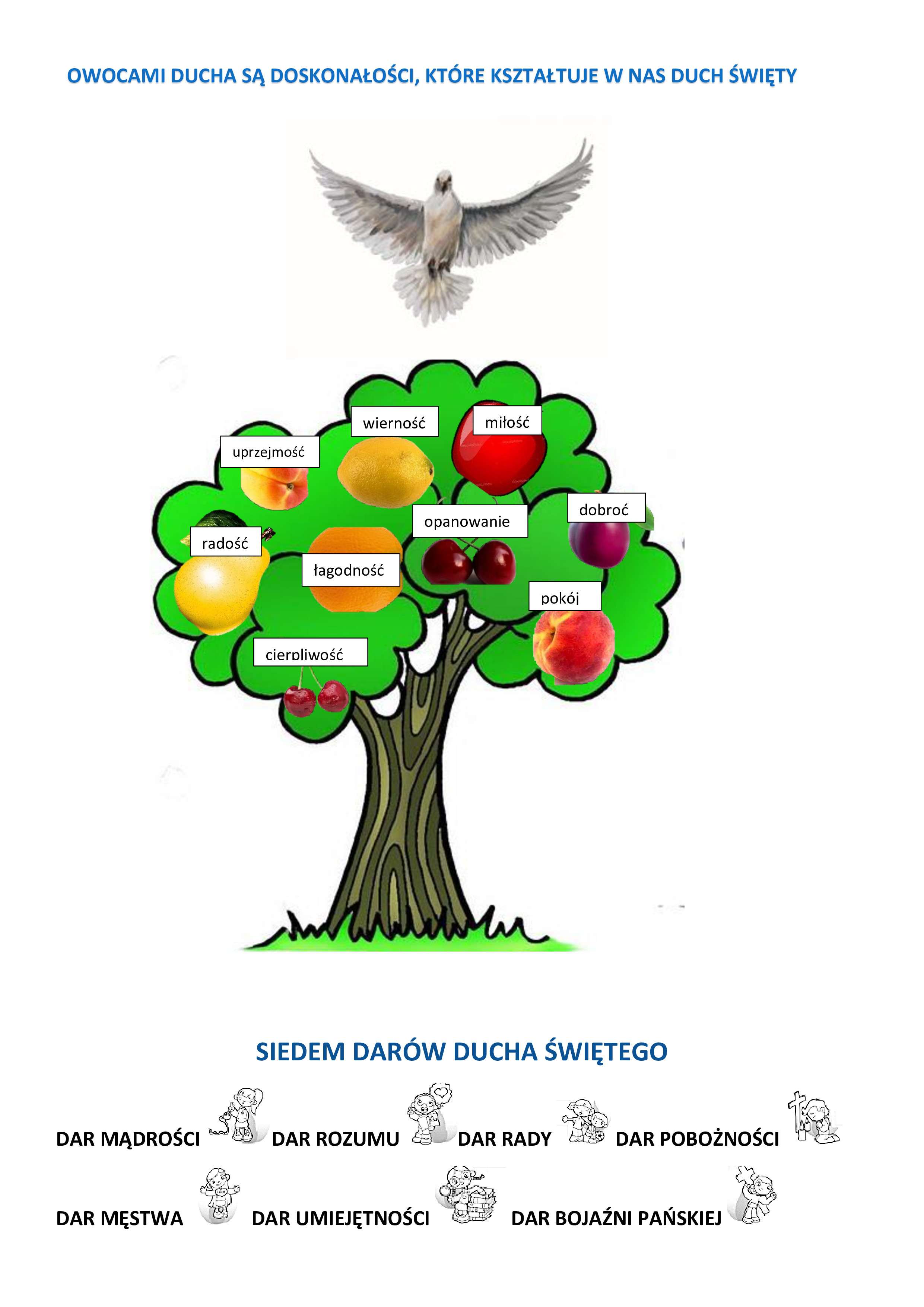 Wpisz Poprawnie Do Tabelki Dary I Owoce Ducha świętego 2019/2020